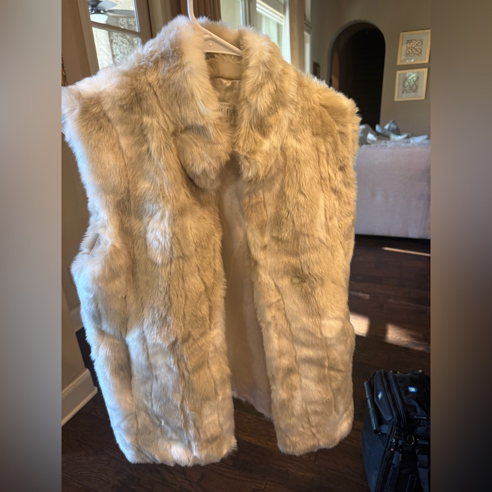 Donna Salyers Fabulous Fur Vest in Cream